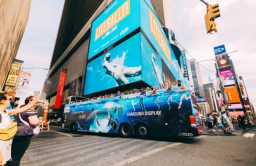 Samsung launches wrapping ad on New York City tour buses 